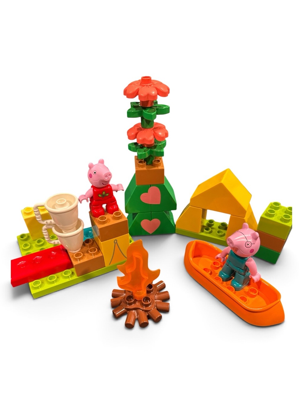 Peppa Pig Orange Boat & Pink Figures Building Set
